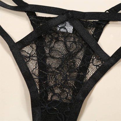 2 Piece Lingerie Underwear Set Sexy Lace Bralette Underwear Black Push up Bra and Thong Set The Clothing Company Sydney