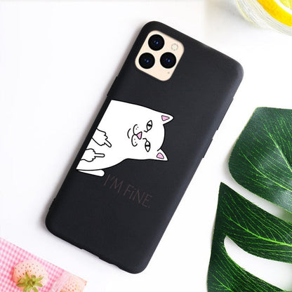 Cute Cat Case For IPhone SE 2020 Case Phone Bumper For Iphone 12 11 Pro max Mini 7 8 XR XS Max X 6 6s Plus 5 SE 5s Covers The Clothing Company Sydney