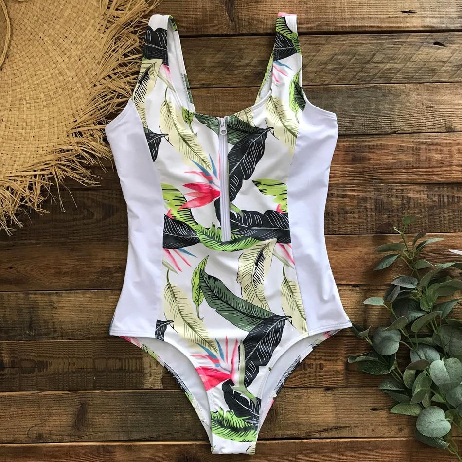 Printed One Piece Swimwear Swimsuit Sexy Monokini Padded Swim Suit Retro Bodysuit Bathing Suit High Cut Beach Wear The Clothing Company Sydney