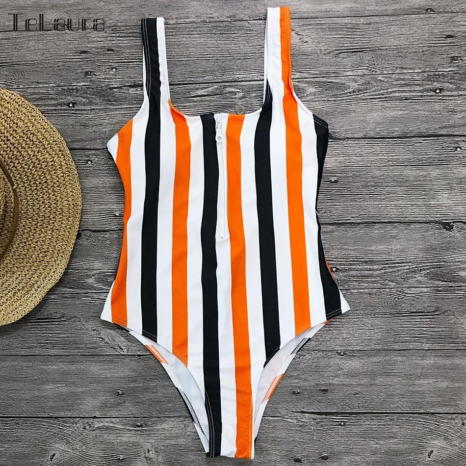 Printed One Piece Swimwear Swimsuit Sexy Monokini Padded Swim Suit Retro Bodysuit Bathing Suit High Cut Beach Wear The Clothing Company Sydney