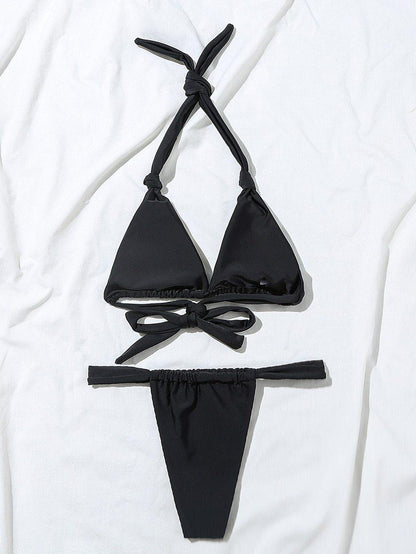 2 Piece Brazilian Micro Swimsuit Mini Thong Bikinis Set Beachwear Halter Top Swimwear Swimming Wear for Bathing Suit The Clothing Company Sydney