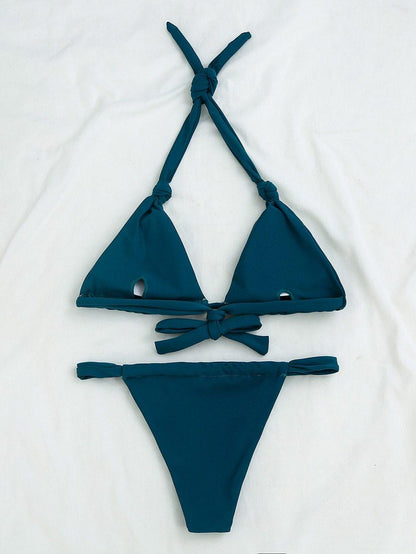 2 Piece Brazilian Micro Swimsuit Mini Thong Bikinis Set Beachwear Halter Top Swimwear Swimming Wear for Bathing Suit The Clothing Company Sydney