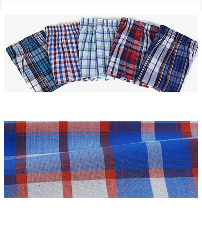 5 Pack Men's Thin Summer Underwear Cotton Plus Size Breathable Plaid Flexible Shorts Boxer Male Underpants The Clothing Company Sydney