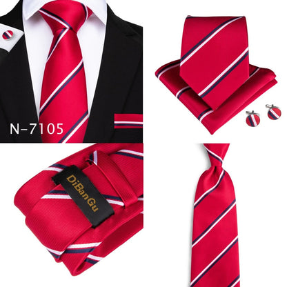 3 Piece Designer Mens Wedding Tie Gold Black Striped Silk Neck Ties Hanky Cufflinks Set The Clothing Company Sydney