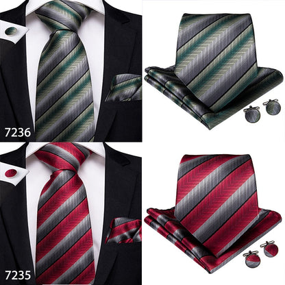 3 Piece Designer Mens Wedding Tie Gold Black Striped Silk Neck Ties Hanky Cufflinks Set The Clothing Company Sydney