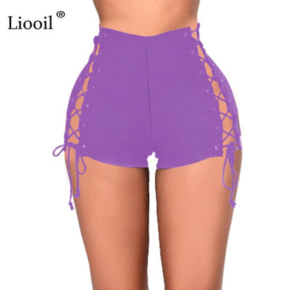 Sexy Bandage Jeans Shorts Women Rave Streetwear Hollow Out High Waist Jean Short Black Bodycon Denim Shorts The Clothing Company Sydney