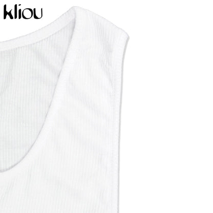 Cotton Mix sleeveless v-neck elastic fitness fashion solid white skinny bodycon mini streetwear Dress The Clothing Company Sydney