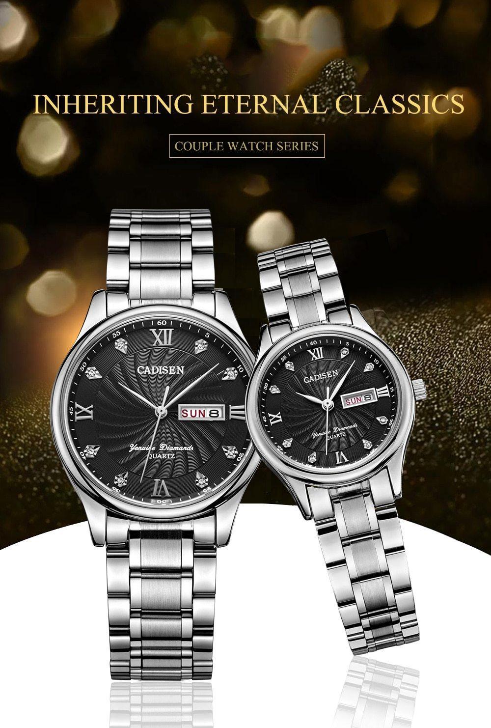 2 Pack Couple Watch Mens Quartz Watches Top Brand Luxury Ladies Dress Wristwatch Set The Clothing Company Sydney