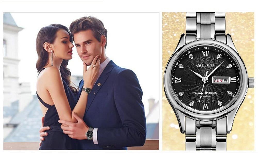 2 Pack Couple Watch Mens Quartz Watches Top Brand Luxury Ladies Dress Wristwatch Set The Clothing Company Sydney