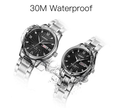 2 Pack Couple Watch Mens Quartz Watches Top Brand Luxury Ladies Dress Wristwatch Set The Clothing Company Sydney