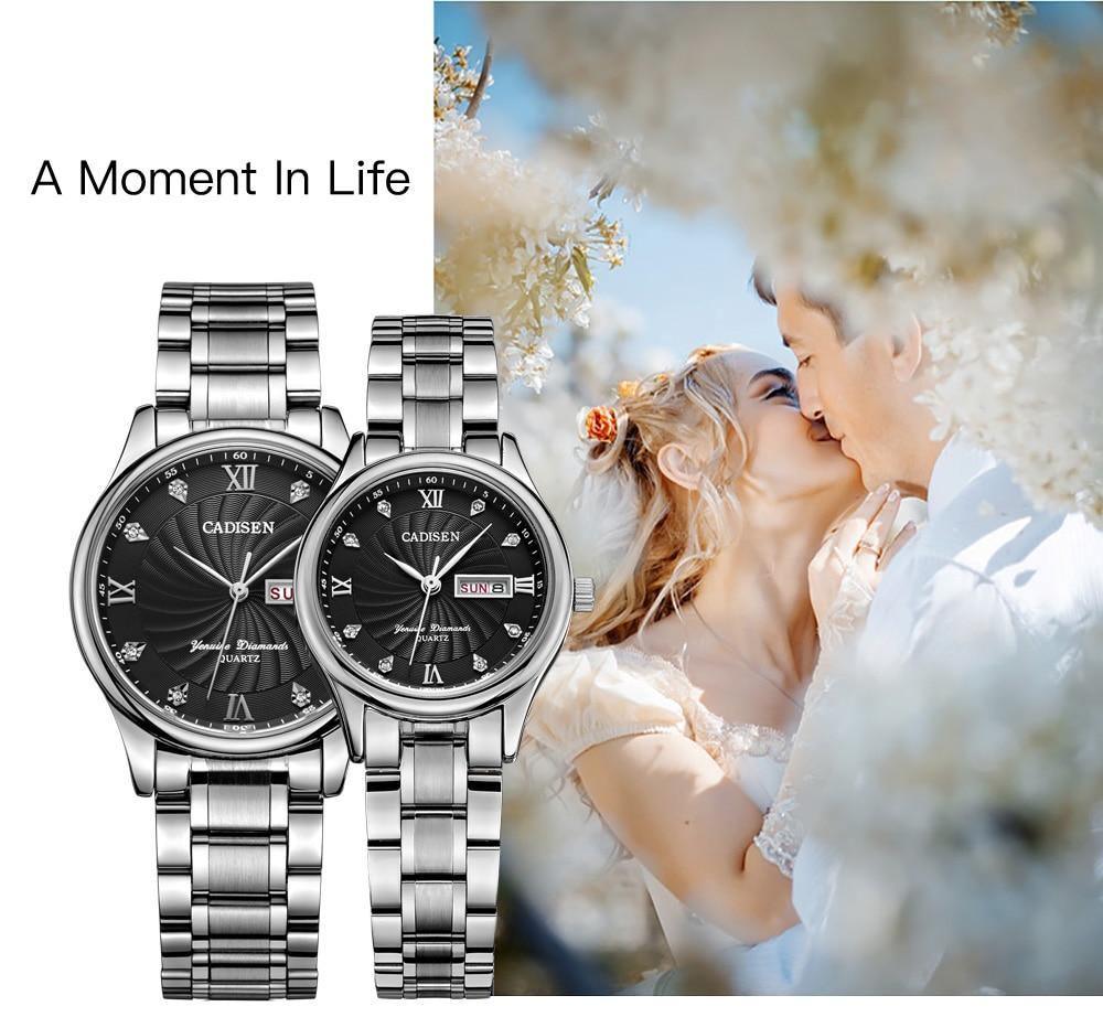 2 Pack Couple Watch Mens Quartz Watches Top Brand Luxury Ladies Dress Wristwatch Set The Clothing Company Sydney