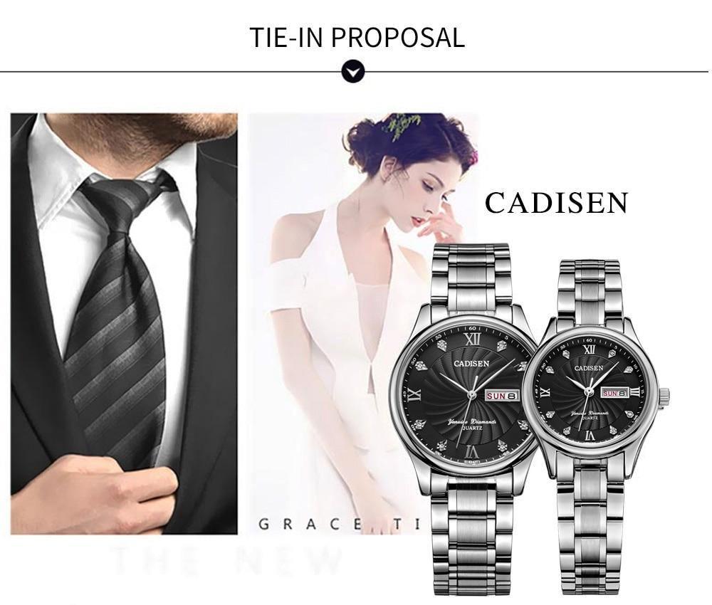2 Pack Couple Watch Mens Quartz Watches Top Brand Luxury Ladies Dress Wristwatch Set The Clothing Company Sydney