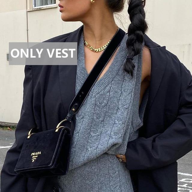 2 Piece Sleeveless Sweater Top Vest And Shorts Mini Matching Set Knitted Autumn Winter Two Piece Set Casual Oversize Jumper Suit Party Outfits The Clothing Company Sydney