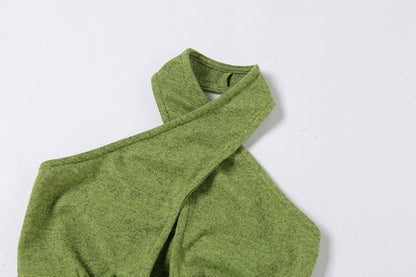 Bandage Halter Crop Sleeveless Backless Club Party Chic Wrap Cropped Slim Streetwear Top The Clothing Company Sydney