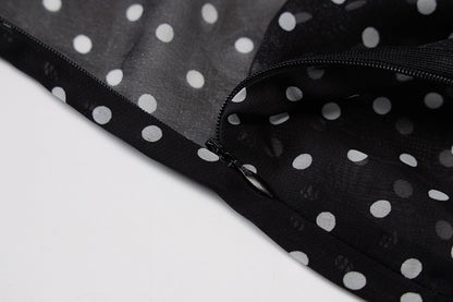 Spaghetti Strap Polka Dot Maxi Sexy Backless Women Dresses Party Club Black Mesh See Through Dress The Clothing Company Sydney