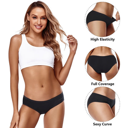3 Pack Women's Panties Cotton Underwear Solid Color Briefs Girls Low-Rise Soft Panty Underpants Lingerie The Clothing Company Sydney