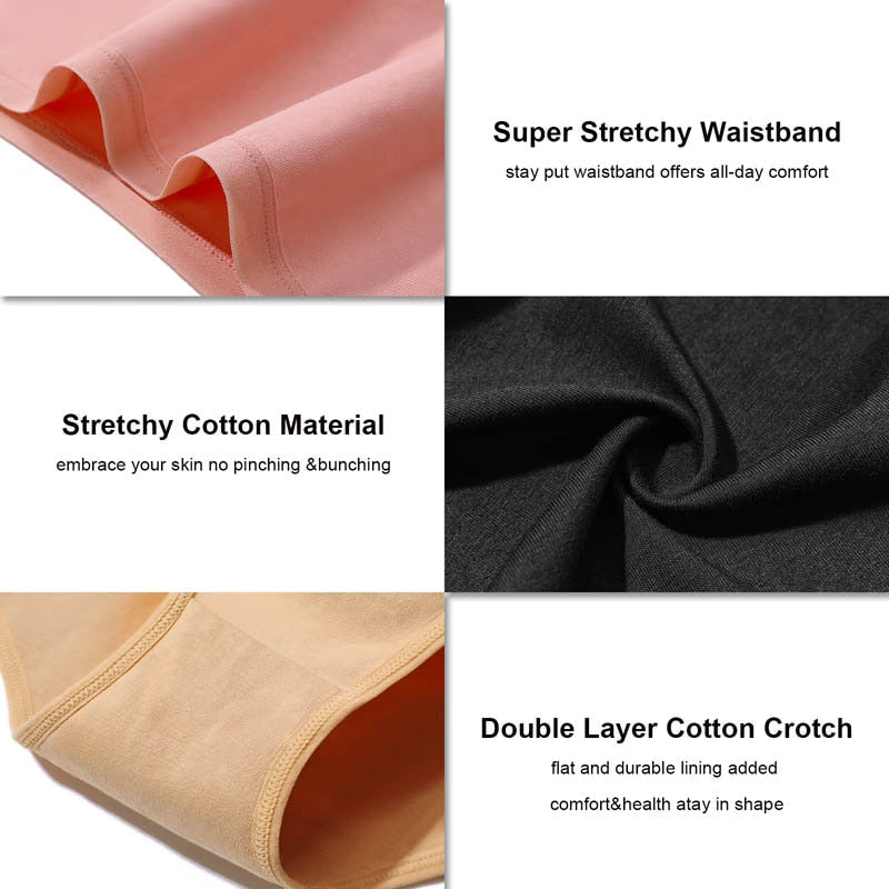 3 Pack Women's Panties Cotton Underwear Solid Color Briefs Girls Low-Rise Soft Panty Underpants Lingerie The Clothing Company Sydney