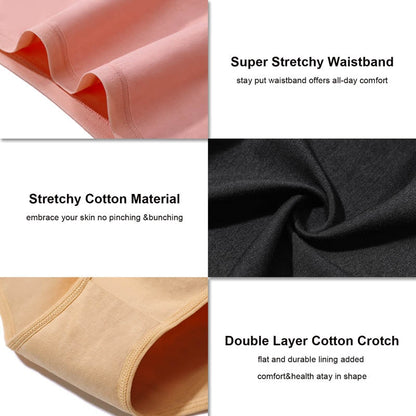 3 Pack Women's Panties Cotton Underwear Solid Color Briefs Girls Low-Rise Soft Panty Underpants Lingerie The Clothing Company Sydney