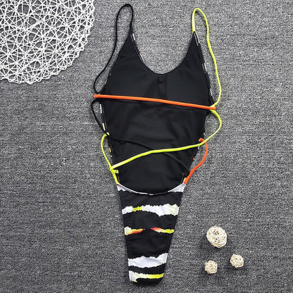 High Leg cut One Piece Swimsuit Thong Swimwear Trikini Backless Monokini Brazilian Bathing Suit The Clothing Company Sydney