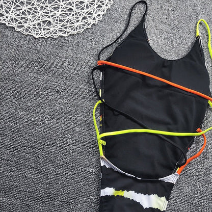 High Leg cut One Piece Swimsuit Thong Swimwear Trikini Backless Monokini Brazilian Bathing Suit The Clothing Company Sydney