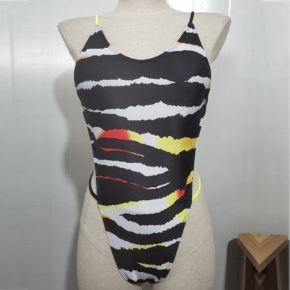 High Leg cut One Piece Swimsuit Thong Swimwear Trikini Backless Monokini Brazilian Bathing Suit The Clothing Company Sydney