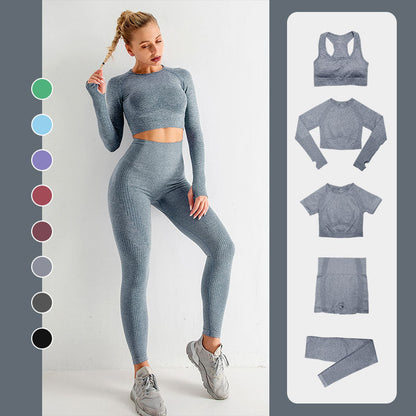 5 Piece Fitness Yoga Pants Leggings Gym Clothing Women's Sportswear Sports  Set Top Tights Sport Bra Set The Clothing Company Sydney
