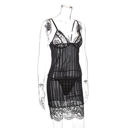 Sleeveless Sheath One-Step Hips Above Knee Fashion Lady Club Sexy See Through Lace Mini Dress The Clothing Company Sydney