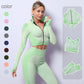 2/3 Piece Seamless Women Yoga Set Workout Sportswear Gym Clothing Fitness Long Sleeve Crop Top High Waist Leggings Sports Suits The Clothing Company Sydney
