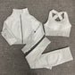 2/3 Piece Seamless Women Yoga Set Workout Sportswear Gym Clothing Fitness Long Sleeve Crop Top High Waist Leggings Sports Suits The Clothing Company Sydney