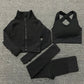 2/3 Piece Seamless Women Yoga Set Workout Sportswear Gym Clothing Fitness Long Sleeve Crop Top High Waist Leggings Sports Suits The Clothing Company Sydney