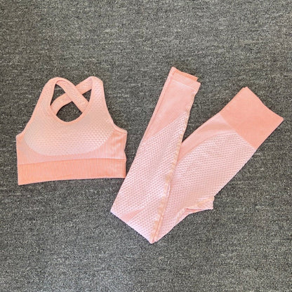2/3 Piece Seamless Women Yoga Set Workout Sportswear Gym Clothing Fitness Long Sleeve Crop Top High Waist Leggings Sports Suits The Clothing Company Sydney