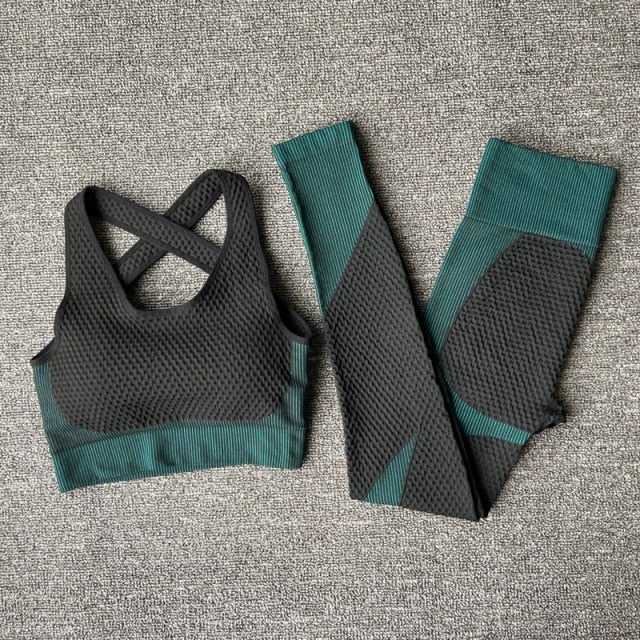 2/3 Piece Seamless Women Yoga Set Workout Sportswear Gym Clothing Fitness Long Sleeve Crop Top High Waist Leggings Sports Suits The Clothing Company Sydney