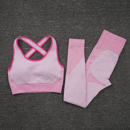 2/3 Piece Seamless Women Yoga Set Workout Sportswear Gym Clothing Fitness Long Sleeve Crop Top High Waist Leggings Sports Suits The Clothing Company Sydney