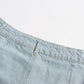 Blue Light Wash Denim High Waist Jeans Summer Pocket Front Vacation Casual Shorts The Clothing Company Sydney