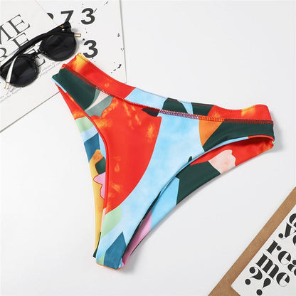 2 Piece Brazilian high waist bikini Bandeau knot swimsuit print swimwear bathing suit Beachwear The Clothing Company Sydney
