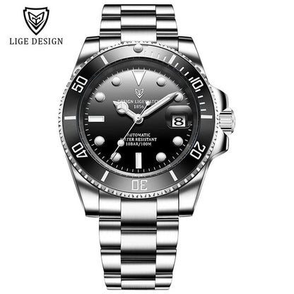 Mens Automatic Mechanical Tourbillon Clock Fashion Sport Diving Watch 100ATM Waterproof Luminous Watches The Clothing Company Sydney