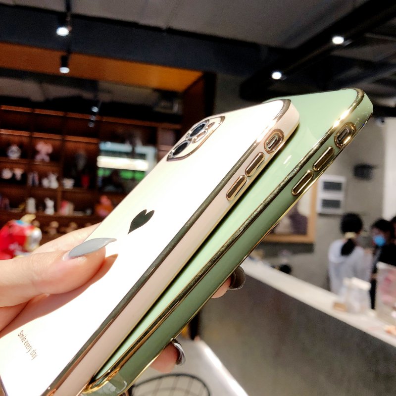 Electroplated love heart Phone Case For iPhone 12Pro 12 11 Pro Max XR XS X XS Max 7 8 Plus Shockproof Protective Back Cover Case The Clothing Company Sydney