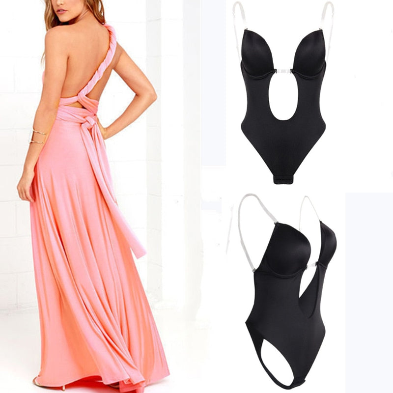Full Bodyshaper Bra Deep V Convertible Thong Shapewear Backless Invisible Push Up Underwear Bodysuit The Clothing Company Sydney