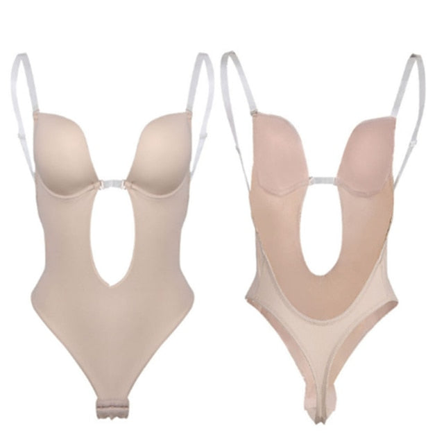 Full Bodyshaper Bra Deep V Convertible Thong Shapewear Backless Invisible Push Up Underwear Bodysuit The Clothing Company Sydney