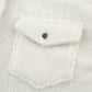 Autumn Winter Coat Fleece Shaggy Warm Cropped Overcoat Single Breasted Outerwear Jacket The Clothing Company Sydney
