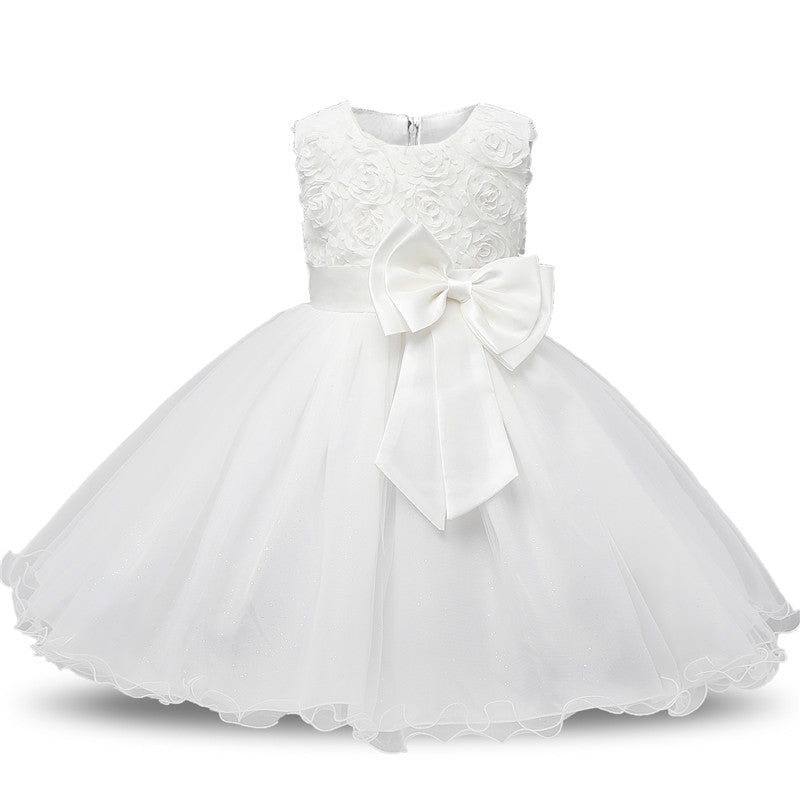 Elegant Princess Lace Dress Kids Flower Embroidery Girls Vintage Children Dresses for Christmas Party Red Ball Gown The Clothing Company Sydney