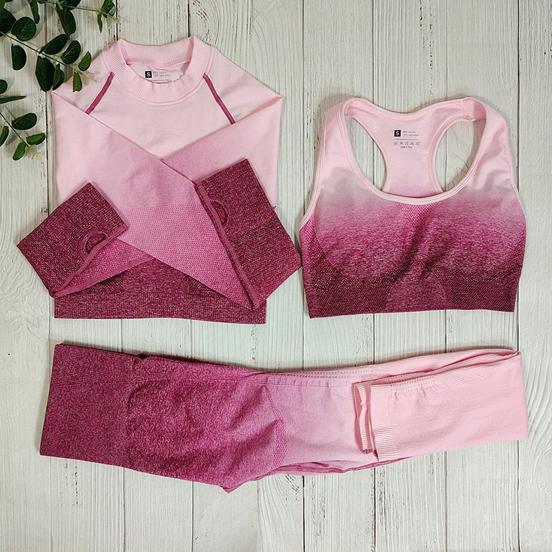 3 Piece Sportswear Fitness Gym Yoga Seamless Workout Women Sport Outfit  Tie dye Sports Suits Set The Clothing Company Sydney