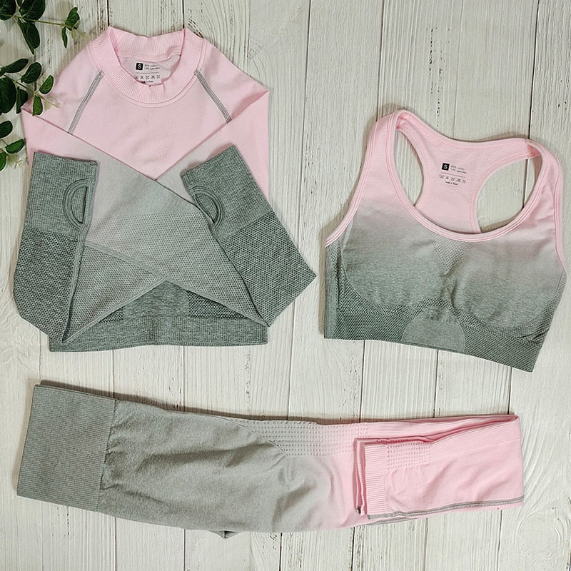 3 Piece Sportswear Fitness Gym Yoga Seamless Workout Women Sport Outfit  Tie dye Sports Suits Set The Clothing Company Sydney