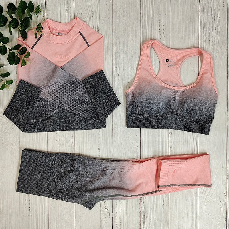 3 Piece Sportswear Fitness Gym Yoga Seamless Workout Women Sport Outfit  Tie dye Sports Suits Set The Clothing Company Sydney