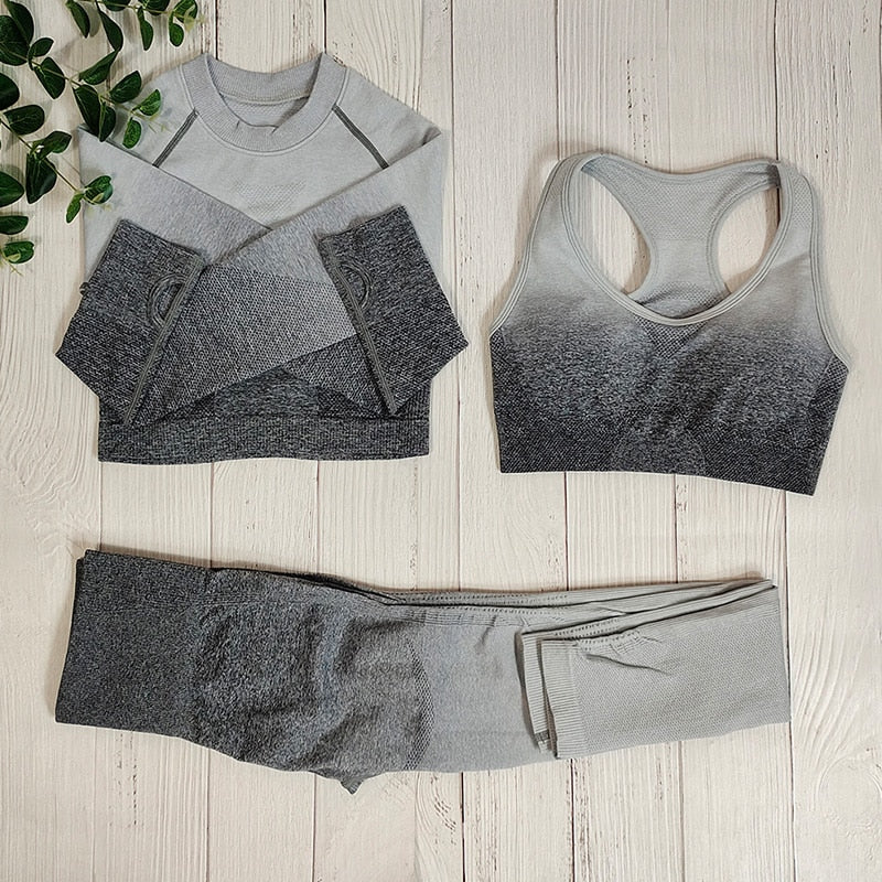 3 Piece Sportswear Fitness Gym Yoga Seamless Workout Women Sport Outfit  Tie dye Sports Suits Set The Clothing Company Sydney