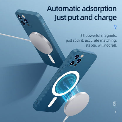 Original Liquid Silicone Wireless Magnetic Phone Case for iPhone 12 mini 12 Pro Max Back Soft Cover for iPhone 11 Pro Max The Clothing Company Sydney