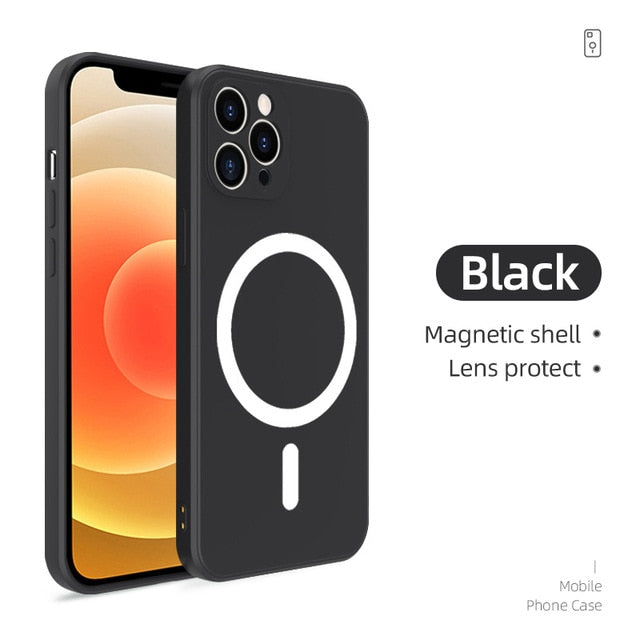 Original Liquid Silicone Wireless Magnetic Phone Case for iPhone 12 mini 12 Pro Max Back Soft Cover for iPhone 11 Pro Max The Clothing Company Sydney