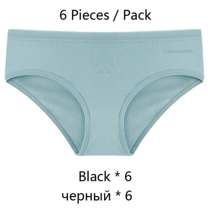 6 Pack Women's Cotton Mix Panties Low-Rise Comfortable Underwear Solid Color Breathable Briefs Seamless Intimates The Clothing Company Sydney