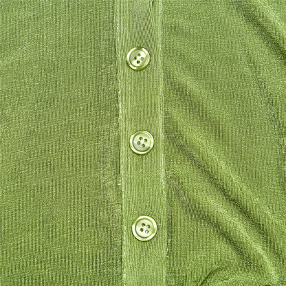 Autumn Ruched Long Sleeve Bodycon Turn-Down Collar Mini Dress Button Slim Party Dress The Clothing Company Sydney