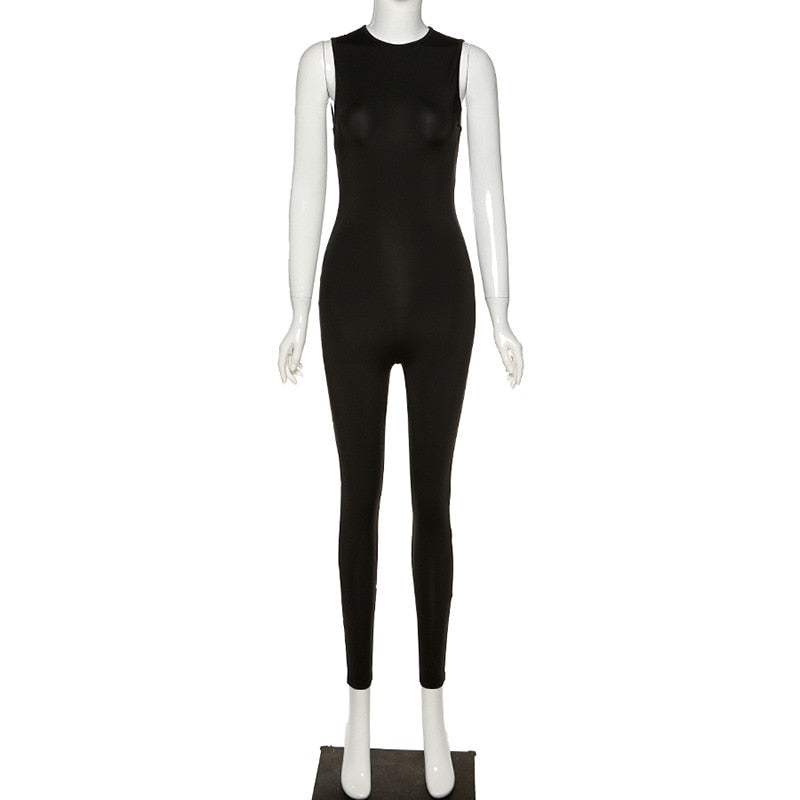 Autumn Winter Jumpsuit Streetwear Long Sleeve Bodycon Solid Sport Fitness Overalls The Clothing Company Sydney
